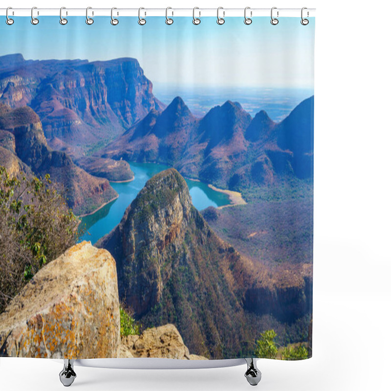 Personality  Impressive View Of Three Rondavels And The Blyde River Canyon In South Africa Shower Curtains