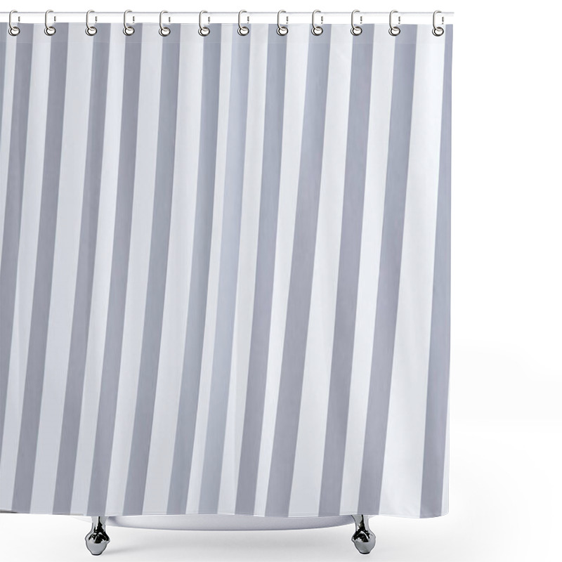 Personality  Close Up View Of Paper Stripes Isolated On White, Panoramic Shot Shower Curtains