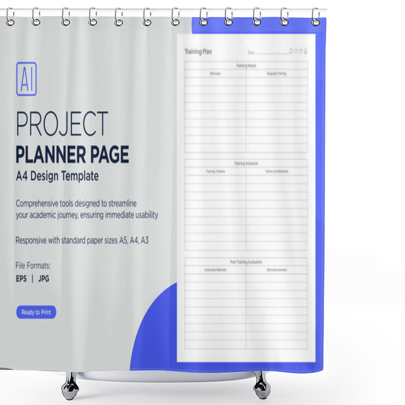 Personality  Project Planner Pages Daily, Weekly, And Monthly Planning Sheets For Effective Task Management, Deadlines And Team Coordination Planner Sheet Design Template  Shower Curtains