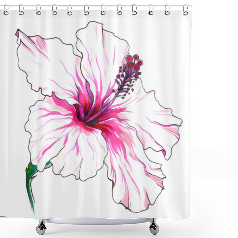 Personality  Tropical Hibiscus Flower Shower Curtains