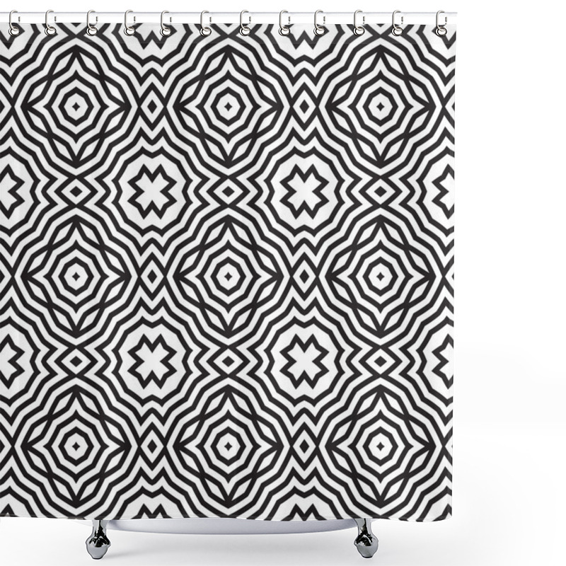 Personality  Geometrical Abstract Background Shower Curtains