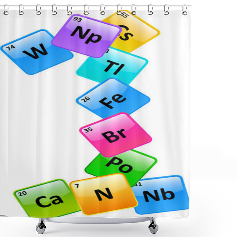 Personality  Periodic Table Number 1 Shower Curtains