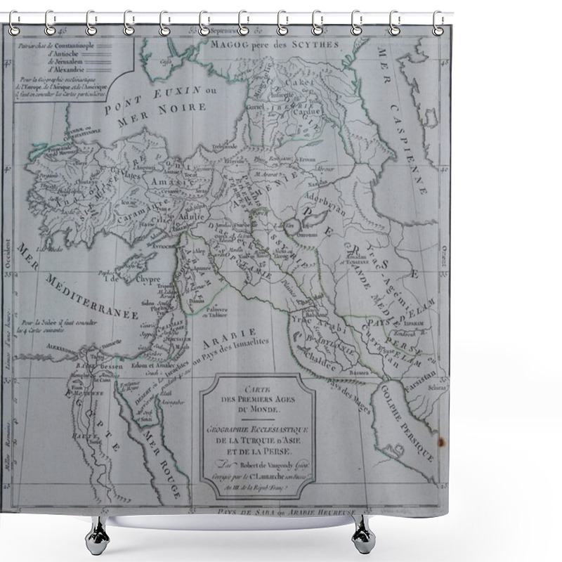 Personality  Antique Map Of Ecclesiastical Turkey And Persia Shower Curtains