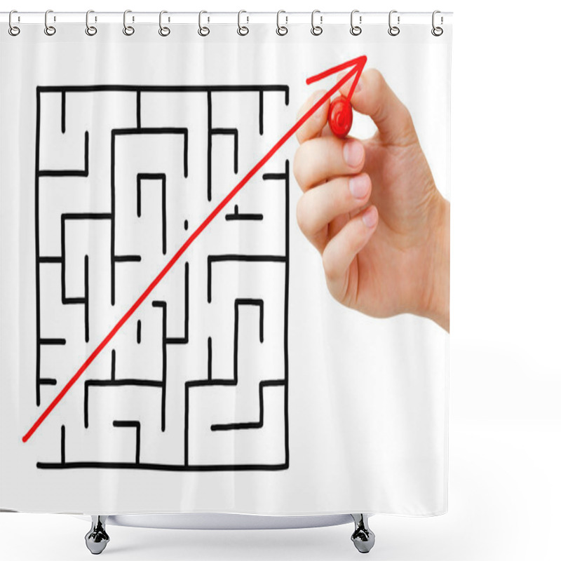 Personality  Maze Shortcut Shower Curtains