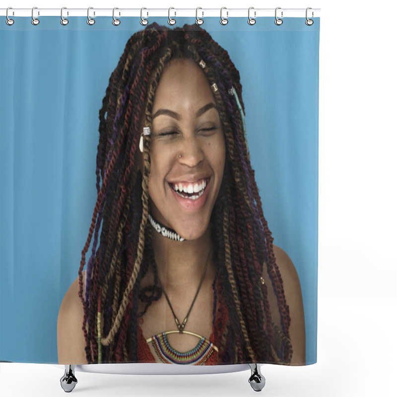 Personality  African Woman In The Studio Shower Curtains