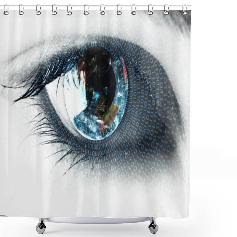 Personality  Earth In The Eye Shower Curtains