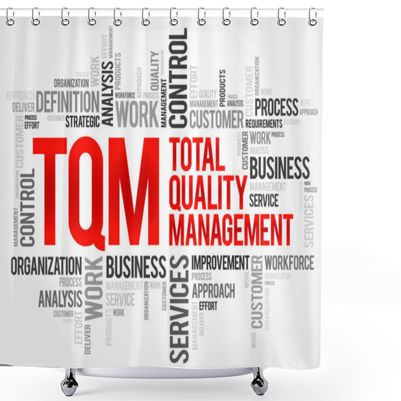 Personality  TQM - Total Quality Management Shower Curtains