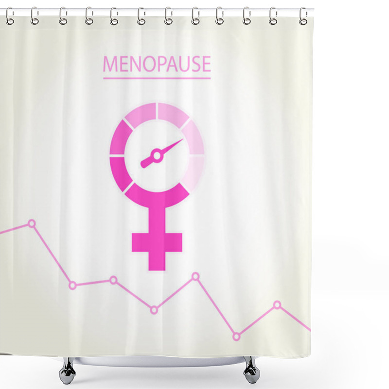 Personality  Menopause Concept With Woman Gender Sign -  Climax, Climacteric  Shower Curtains