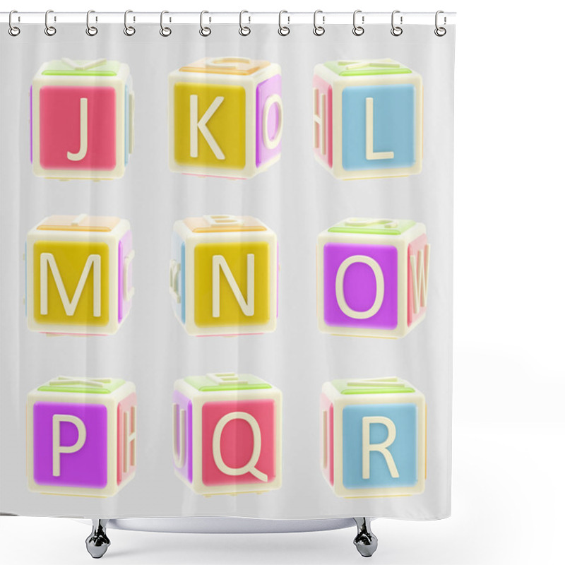 Personality  ABC: Bright And Glossy Alphabet Shower Curtains