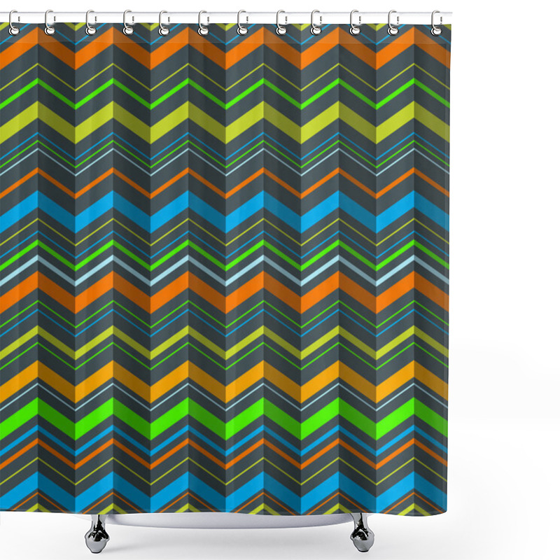 Personality  Vector Zigzag Seamless Pattern Shower Curtains