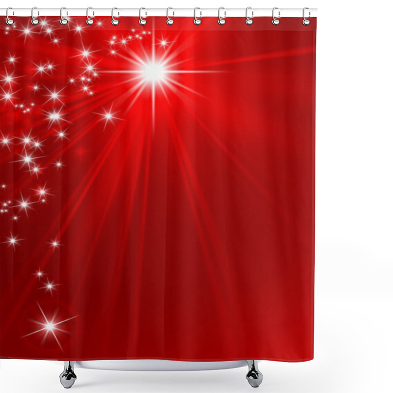 Personality  Christmas New Year Star Background Shower Curtains