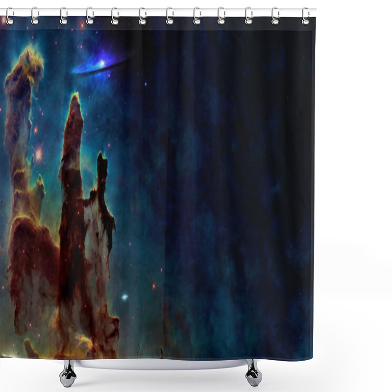 Personality  Somewhere In Space. Pillars Of Creation. Elements Of This Image Were Furnished By NASA. Shower Curtains