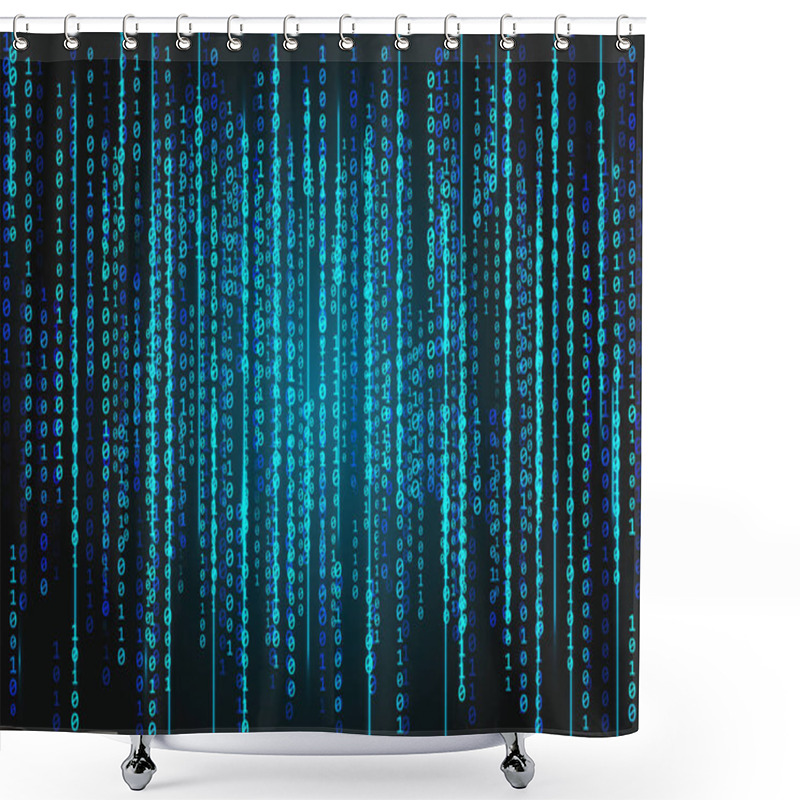 Personality  Binary Code Background Shower Curtains