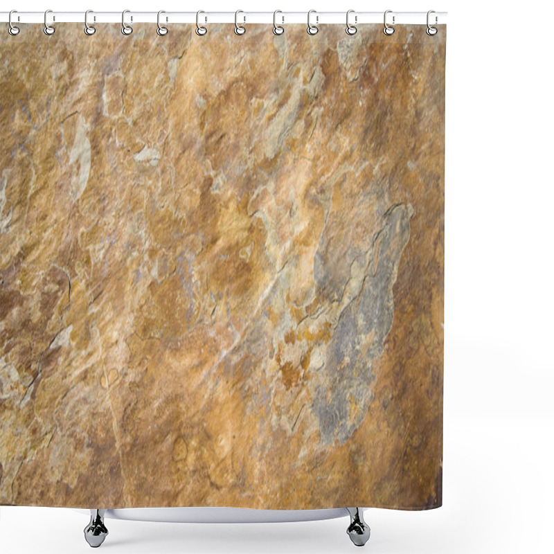 Personality  Close Up Image Of A Natural Stone Background Shower Curtains