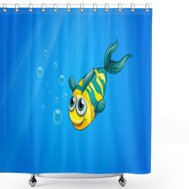 Personality  A Fish Swimming In The Sea Shower Curtains