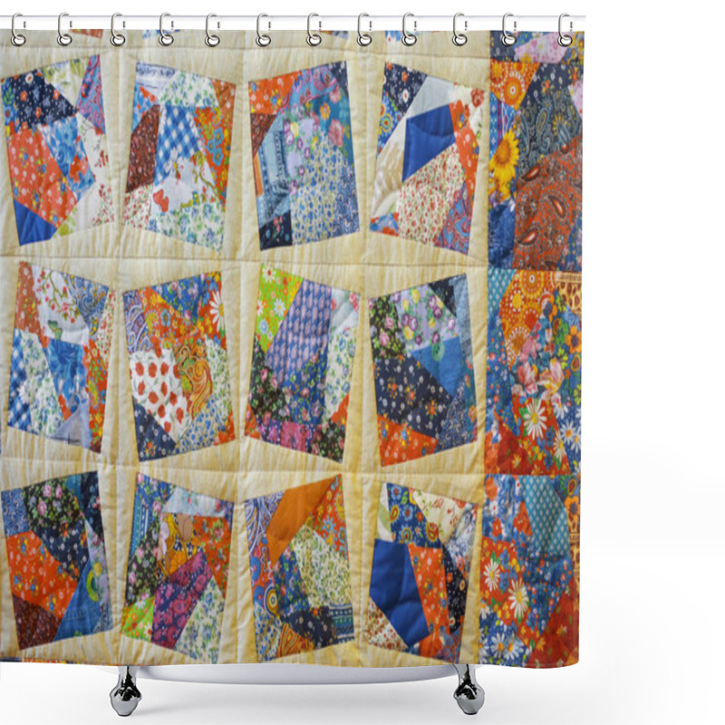 Personality  Beautiful Patchwork Quilt Shower Curtains