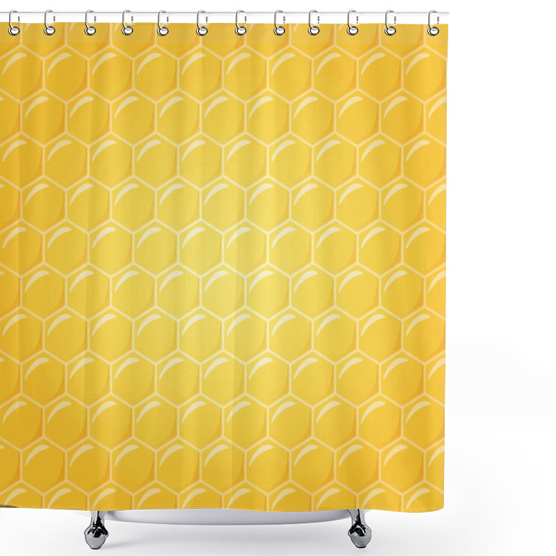 Personality  Honeycomb As Illustration Background, Soft Light Shower Curtains