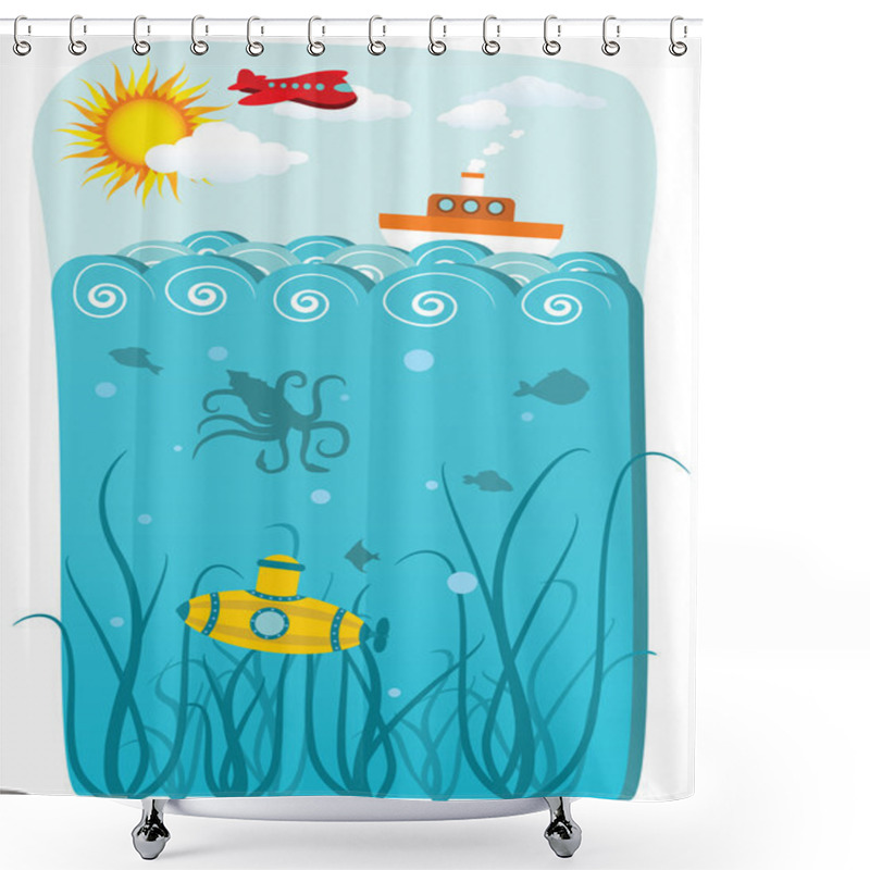 Personality  Ocean Shower Curtains