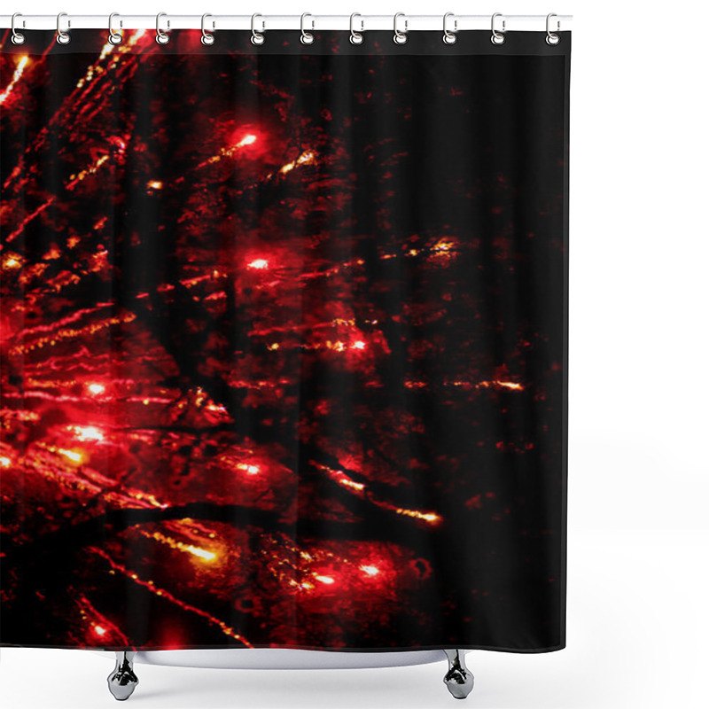 Personality  Fireworks On The Night Sky Shower Curtains