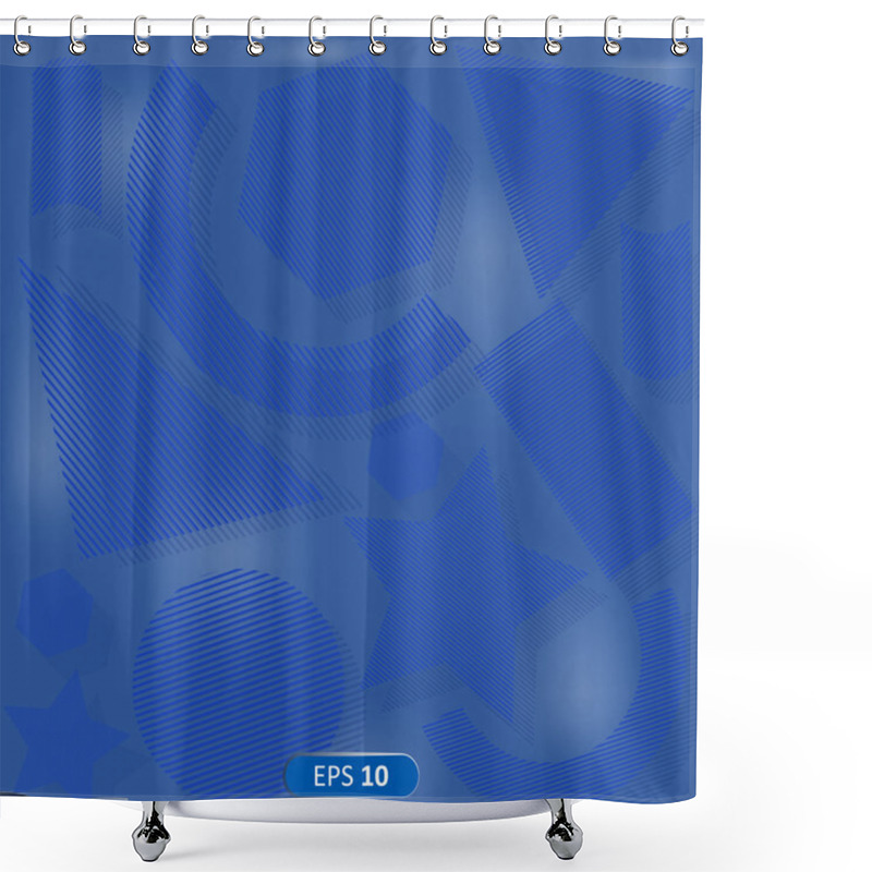 Personality  Lines Geometric Shapes Shower Curtains