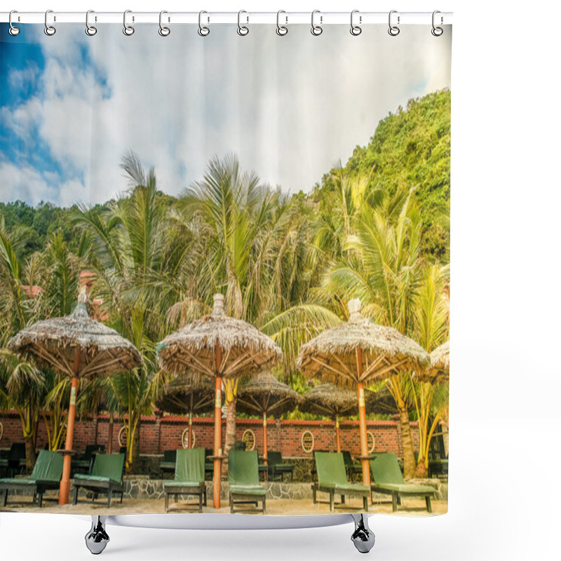 Personality  Tropical Resort Shower Curtains