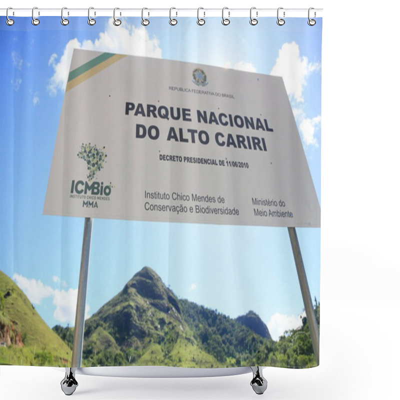 Personality  Guaratinga, Bahia, Brazil - March 10, 2023: View Of The Alto Cariri National Park In The Rural Area Of The Municipality Of Guaratinga. Shower Curtains