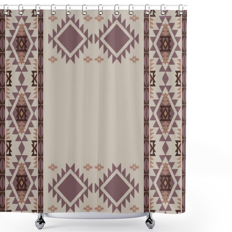 Personality  Geometric Background In Aztec Style Shower Curtains