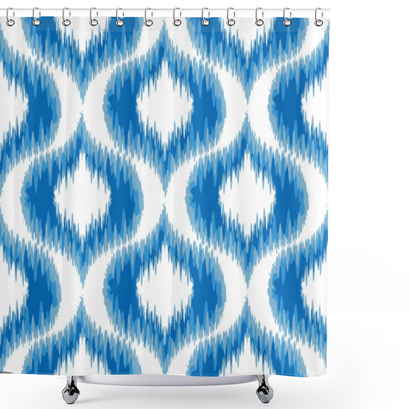 Personality  Ikat Ogee Background Shower Curtains