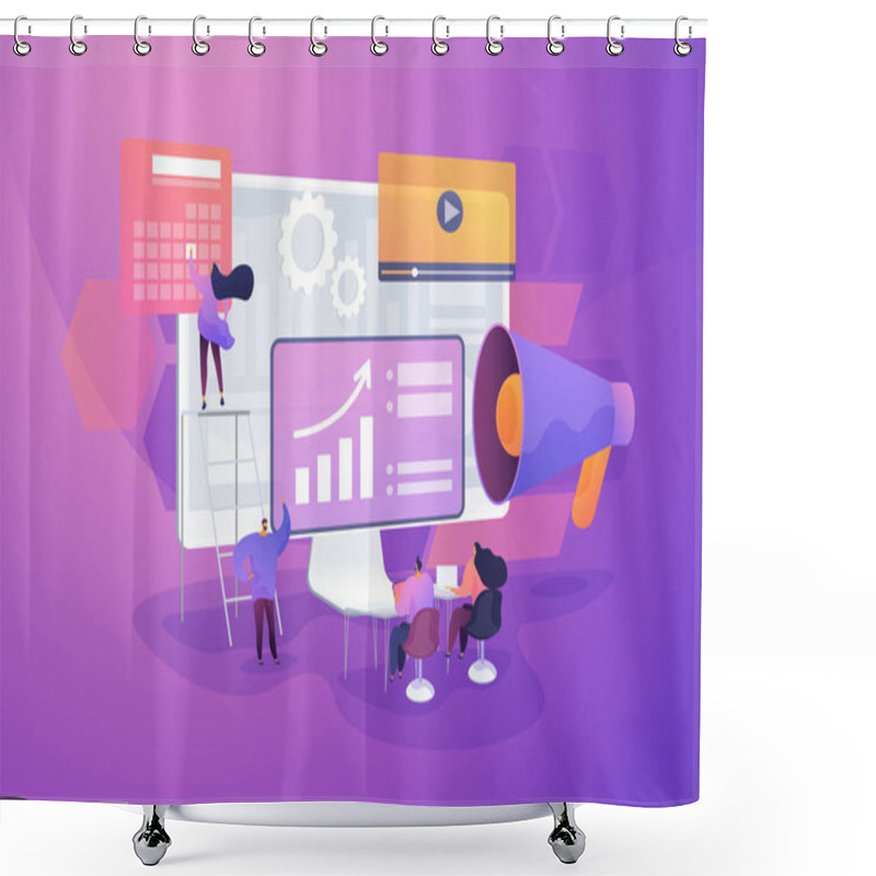 Personality  Digital Presentation Concept Vector Illustration Shower Curtains