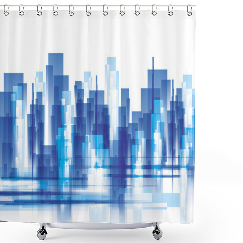 Personality  City Skyline Shower Curtains