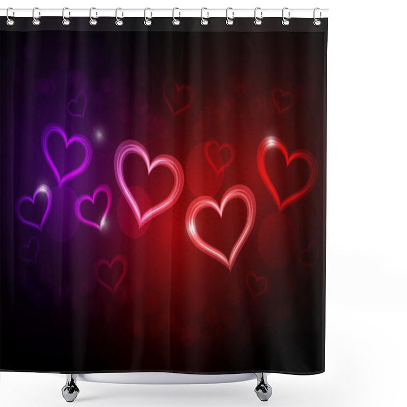 Personality  EPS10 Abstract Hearts Of Valentine's Day - Vector Design Shower Curtains