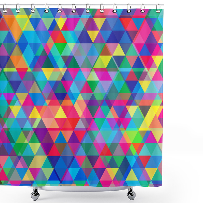 Personality  Abstract Background Made Of Triangles. Shower Curtains