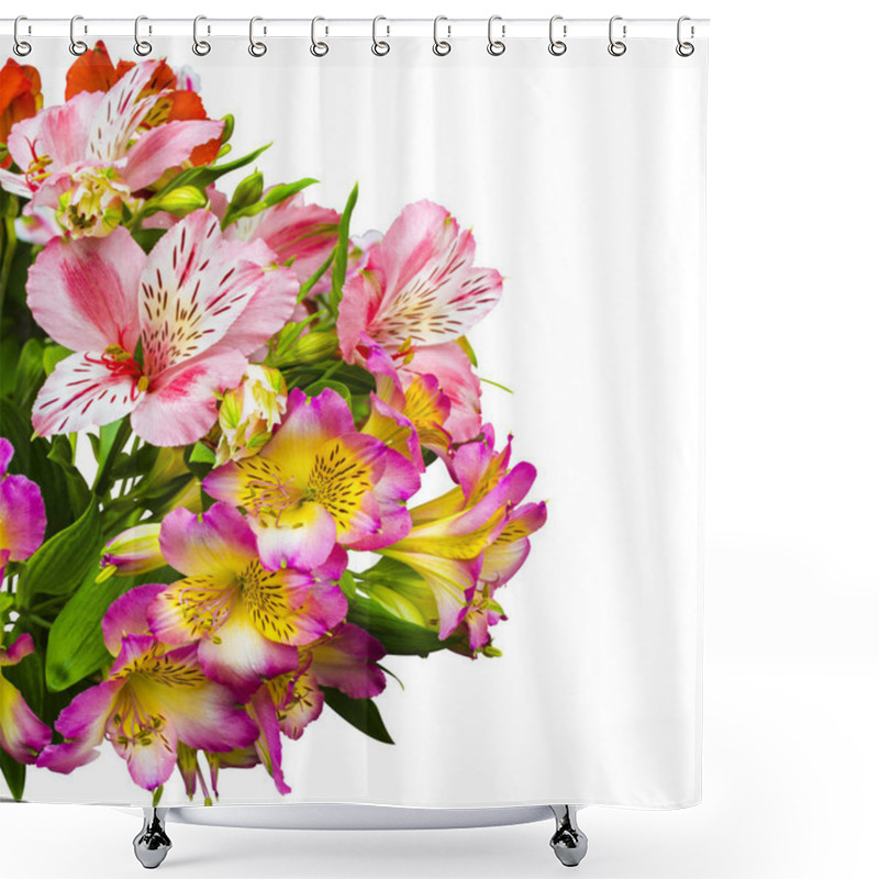 Personality  Bouquet Of Flowers. Alstroemeria. Bouquet Of Flowers Alstroemeri Shower Curtains