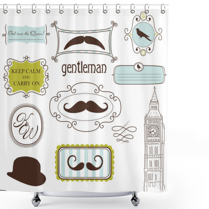 Personality  British Style Frames Shower Curtains