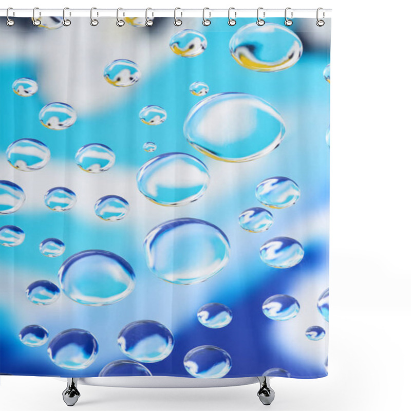 Personality  Beautiful Calm Clean Water Drops On Light Blurred Background  Shower Curtains