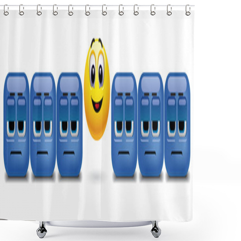 Personality  Smileys Shower Curtains