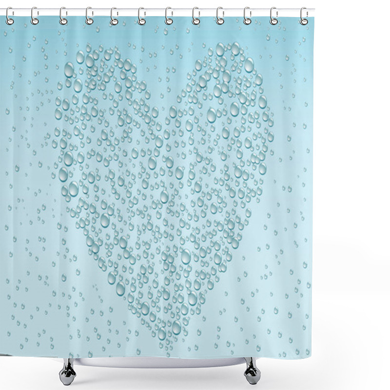 Personality  Drops_heart_background Shower Curtains