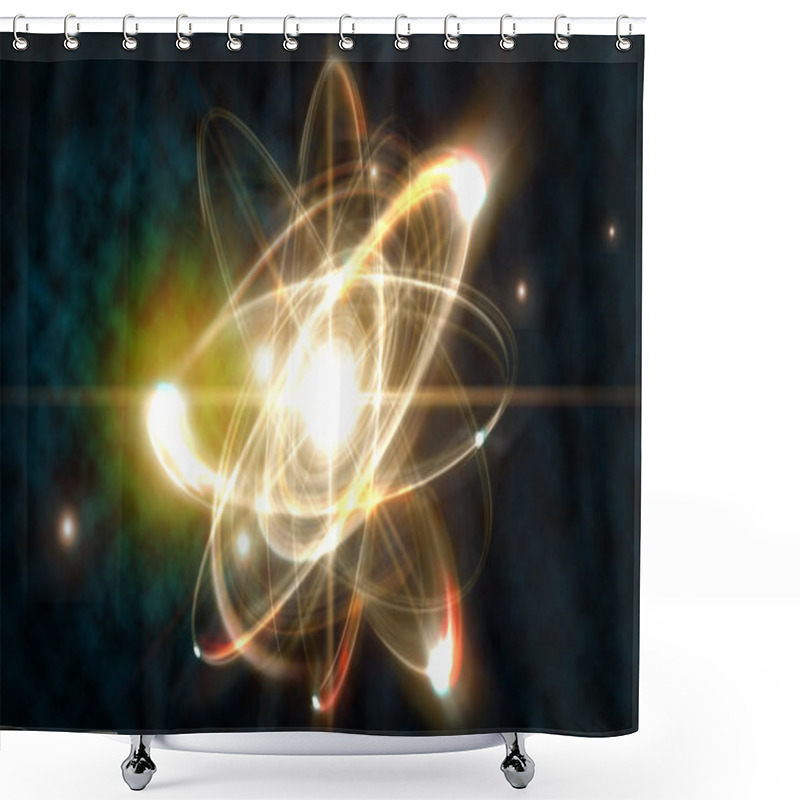 Personality  Atom Particle Shower Curtains