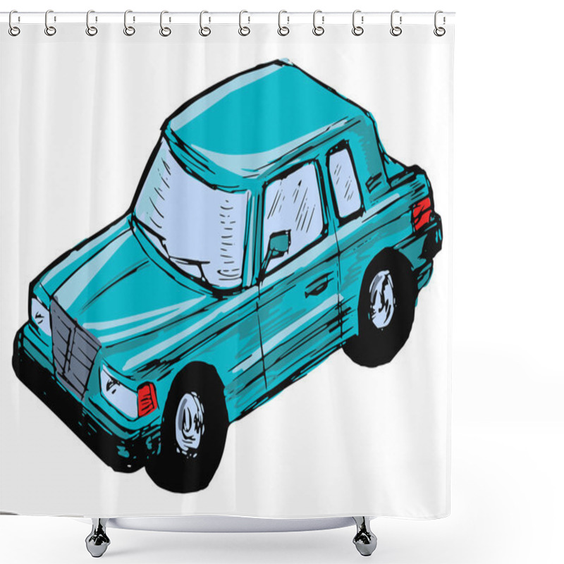 Personality  Model Of Car Shower Curtains