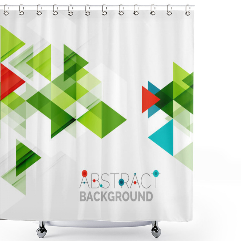 Personality  Abstract Geometric Background. Modern Overlapping Triangles Shower Curtains