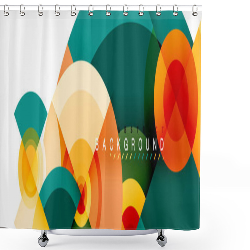 Personality  Flying Circles Geometric Abstract Background Shower Curtains