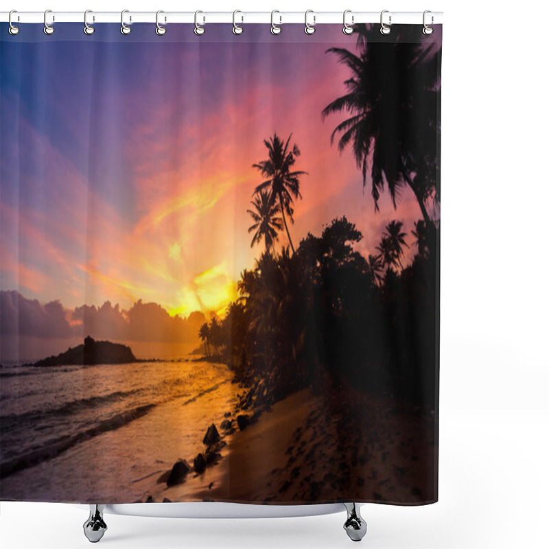 Personality  Tropical Beach Shower Curtains