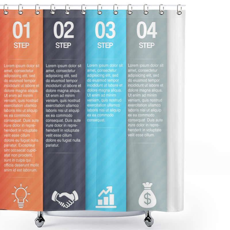 Personality  Conceptual Vector Illustration With Folders And Place For Your Text. For Different Business Design Shower Curtains