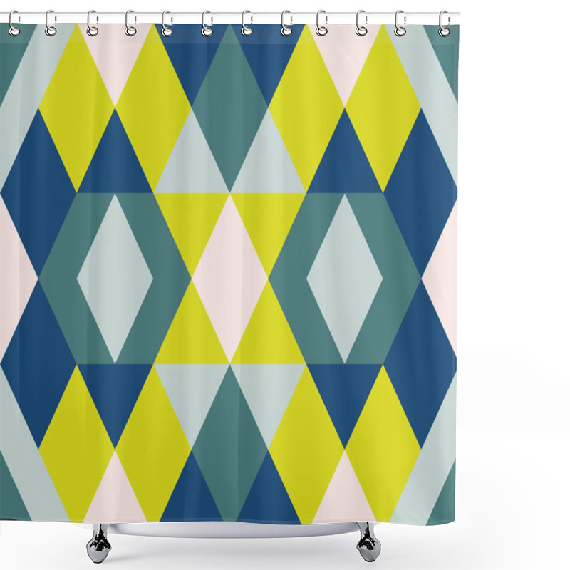 Personality  Abstract Geometrical Pattern Shower Curtains