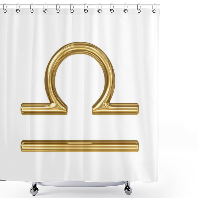 Personality  Horoscope: Golden Sign Of The Zodiac - Libra Shower Curtains