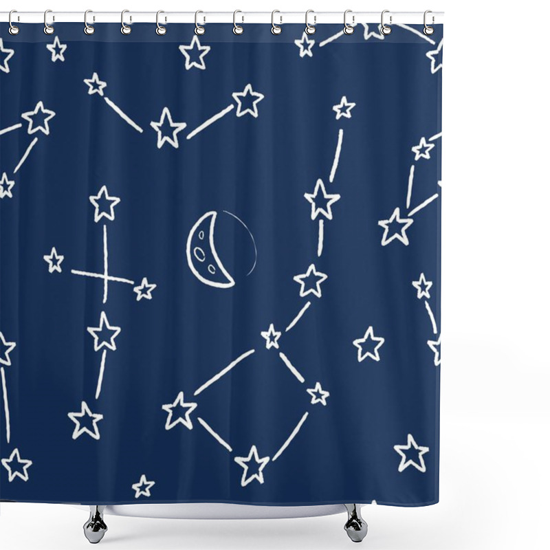 Personality  Stars Background - Vector Illustration Shower Curtains