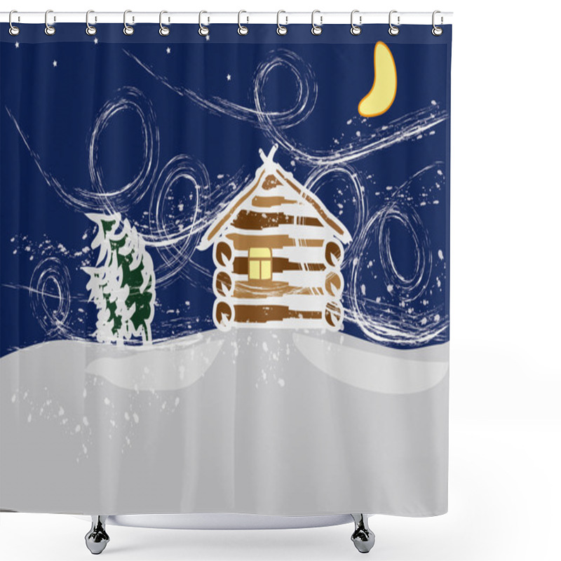 Personality  Snowstorm Shower Curtains