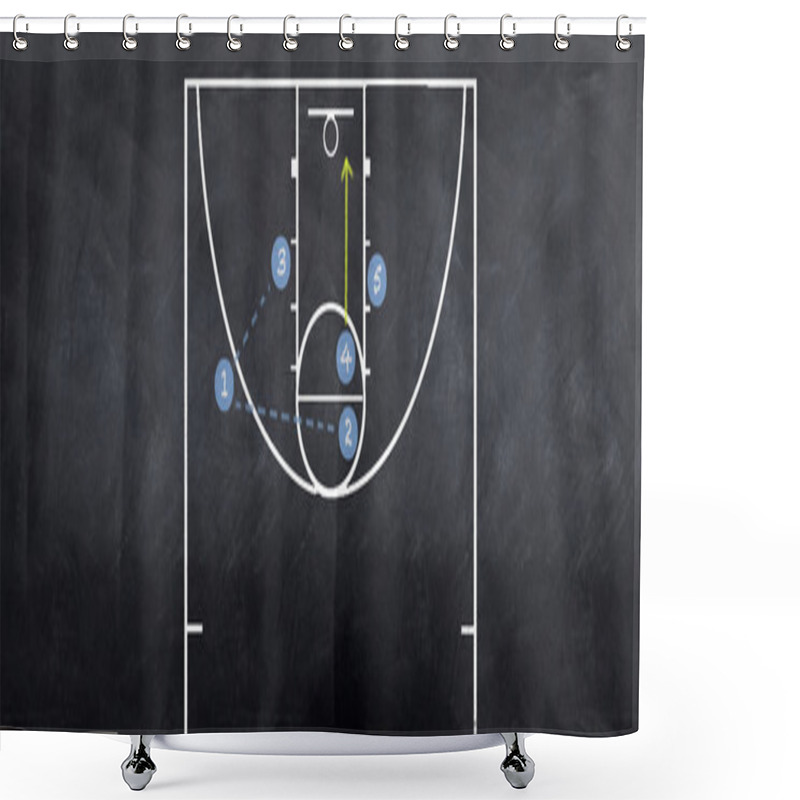 Personality  Basketball Offensive Strategy Shower Curtains