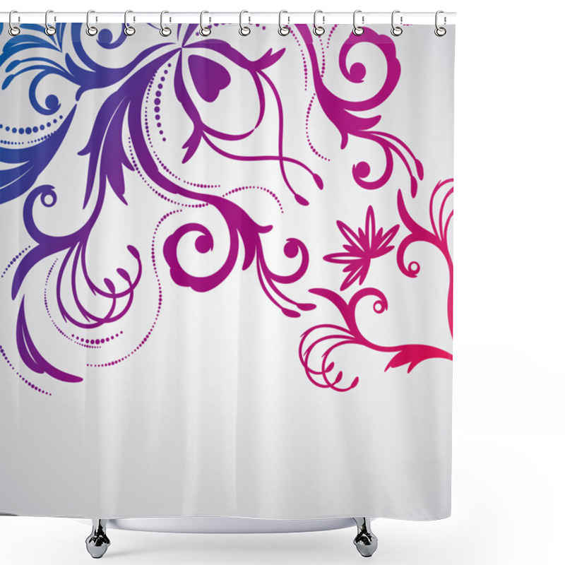 Personality  Abstract Floral Background With Oriental Flowers. Shower Curtains