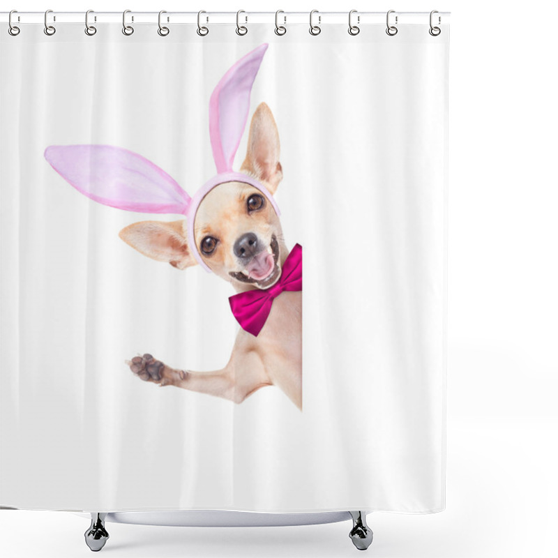 Personality  Bunny Ears Dog  Shower Curtains